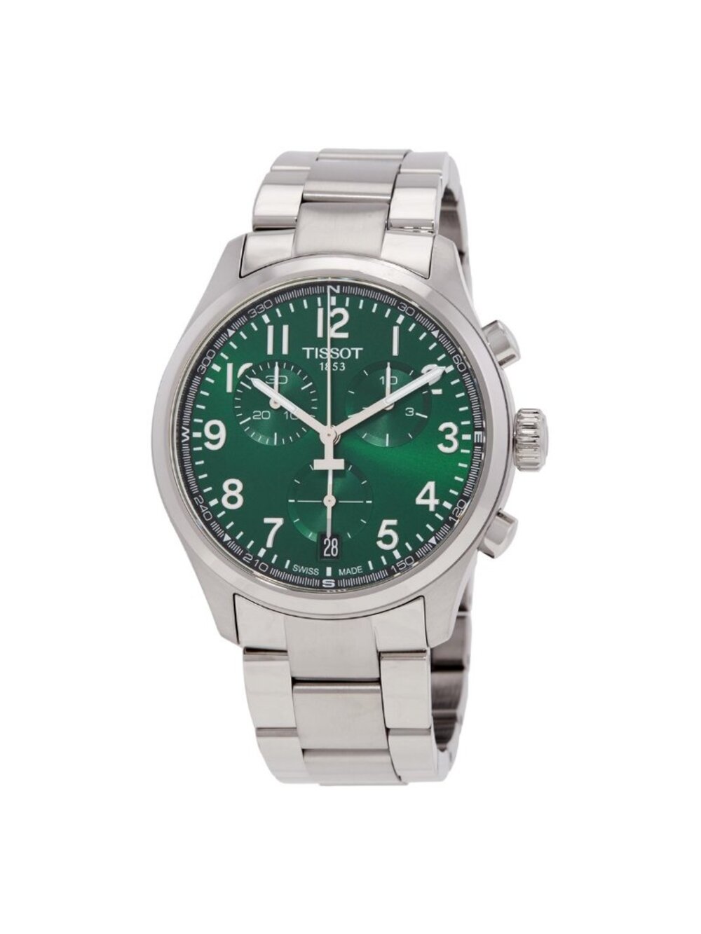 NWT Tissot Chrono L Quartz Green Dial Men's Watch